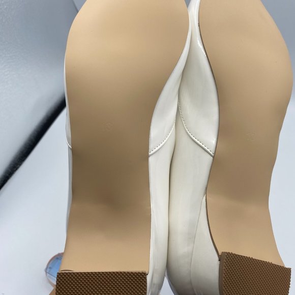 FSJ White Pointy Toe Flats Low Heel Slip On Casual - Picture 6 of 10